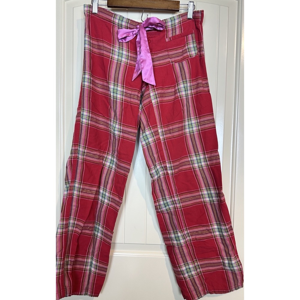 Vintage Y2K Victoria's Secret Pink Wide Leg Cotton Pajama Lounge Pants Size XS